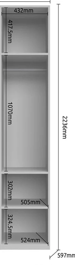 OTTO home Kleiderschrank »Piano, UV lackiert, hochglänzend in beige oder weiß, FSC-zertifiziert« Made in Europe,in vielen Breiten, Höhe 224cm, mit Soft-Close Funktion