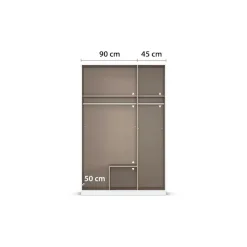 OTTO home Kleiderschrank »Schlafzimmer Schrank Garderobe RONDO Breiten 136/181/226/271 cm« 3 verschiedene Ausstattungen BASIC/CLASSIC/PREMIUM (inkl. SOFT-CLOSE),elegante ovale Spiegelelemente Metallgriffe in Schwarz MADE IN GERMANY