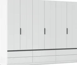 OTTO home Kleiderschrank »Schrank Garderobe ARVEN Breiten 181/226/271cm« 3 verschiedene Ausstattungen BASIC/CLASSIC/PREMIUM (inkl. SOFT-CLOSE),puristisches Design in Plankenoptik mit Metallgriffen MADE IN GERMANY