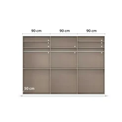 OTTO home Kleiderschrank »Schrank Garderobe ARVEN Breiten 181/226/271cm« 3 verschiedene Ausstattungen BASIC/CLASSIC/PREMIUM (inkl. SOFT-CLOSE),puristisches Design in Plankenoptik mit Metallgriffen MADE IN GERMANY