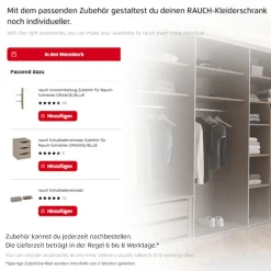OTTO home Kleiderschrank »Schrank Garderobe ARVEN Breiten 181/226/271cm« 3 verschiedene Ausstattungen BASIC/CLASSIC/PREMIUM (inkl. SOFT-CLOSE),puristisches Design in Plankenoptik mit Metallgriffen MADE IN GERMANY