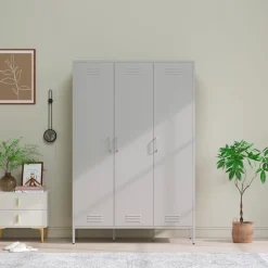 OTTO home Kleiderschrank »Siena Schrank Spind Metallschrank mit 3 Türen« Ideal für jeden Wohnraum - Trendsetter,Zeitloser Schlafzimmerschrank Garderobe Multischrank
