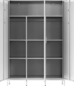 OTTO home Kleiderschrank »Siena Schrank Spind Metallschrank mit 3 Türen« Ideal für jeden Wohnraum - Trendsetter,Zeitloser Schlafzimmerschrank Garderobe Multischrank