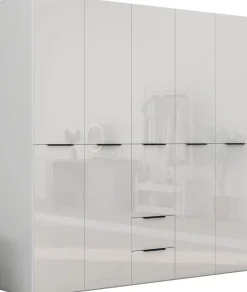 OTTO home Kleiderschrank »Skyller Schlafzimmerschrank mit 5 Türen« Drehtürenschrank mit perfekter Innenausstattung, Breite 2,02cm