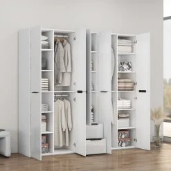 OTTO home Kleiderschrank »Skyller Schlafzimmerschrank mit 5 Türen« Drehtürenschrank mit perfekter Innenausstattung, Breite 2,02cm