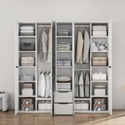 OTTO home Kleiderschrank »Skyller Schlafzimmerschrank mit 5 Türen« Drehtürenschrank mit perfekter Innenausstattung, Breite 2,02cm