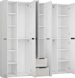 OTTO home Kleiderschrank »Skyller Schlafzimmerschrank mit 5 Türen« Drehtürenschrank mit perfekter Innenausstattung, Breite 2,02cm