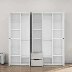 OTTO home Kleiderschrank »Skyller Schlafzimmerschrank mit 5 Türen« Drehtürenschrank mit perfekter Innenausstattung, Breite 2,02cm