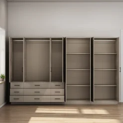 OTTO home Kleiderschrank »Trento Schlafzimmerschrank Garderobe hochglanz« Schrank mit 8 Türen und 9 Schubladen, hochglänzende Fronten