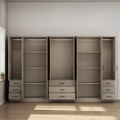 OTTO home Kleiderschrank »Trento Schlafzimmerschrank Garderobe hochglanz« Schrank mit 8 Türen und 9 Schubladen, hochglänzende Fronten
