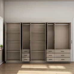 OTTO home Kleiderschrank »Trento Schlafzimmerschrank Garderobe hochglanz« Schrank mit 8 Türen und 9 Schubladen, hochglänzende Fronten