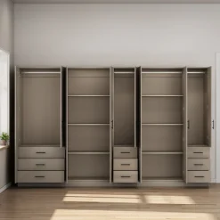 OTTO home Kleiderschrank »Trento Schlafzimmerschrank Garderobe hochglanz« Schrank mit 8 Türen und 9 Schubladen, hochglänzende Fronten
