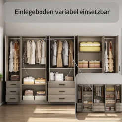 OTTO home Kleiderschrank »Trento Schlafzimmerschrank Garderobe hochglanz« Schrank mit 8 Türen und 9 Schubladen, hochglänzende Fronten