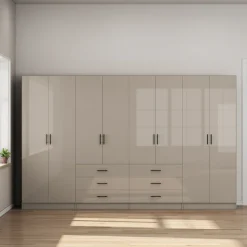 OTTO home Kleiderschrank »Trento Schlafzimmerschrank Garderobe Schrank in hochglanz mit 8 Türen« Schrank mit 8 Türen und 6 Schubladen, hochglänzende Fronten