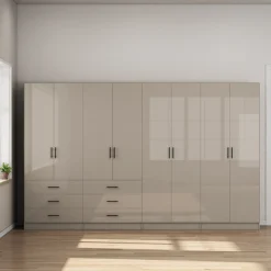 OTTO home Kleiderschrank »Trento Schlafzimmerschrank Garderobe Schrank in hochglanz mit 8 Türen« Schrank mit 8 Türen und 6 Schubladen, hochglänzende Fronten