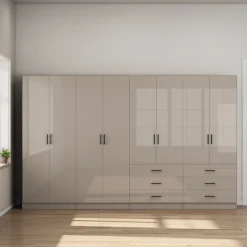 OTTO home Kleiderschrank »Trento Schlafzimmerschrank Garderobe Schrank in hochglanz mit 8 Türen« Schrank mit 8 Türen und 6 Schubladen, hochglänzende Fronten