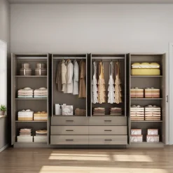OTTO home Kleiderschrank »Trento Schlafzimmerschrank Garderobe Schrank in hochglanz mit 8 Türen« Schrank mit 8 Türen und 6 Schubladen, hochglänzende Fronten