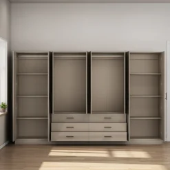 OTTO home Kleiderschrank »Trento Schlafzimmerschrank Garderobe Schrank in hochglanz mit 8 Türen« Schrank mit 8 Türen und 6 Schubladen, hochglänzende Fronten