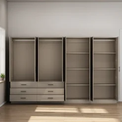 OTTO home Kleiderschrank »Trento Schlafzimmerschrank Garderobe Schrank in hochglanz mit 8 Türen« Schrank mit 8 Türen und 6 Schubladen, hochglänzende Fronten
