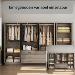 OTTO home Kleiderschrank »Trento Schlafzimmerschrank Garderobe Schrank in hochglanz mit 8 Türen« Schrank mit 8 Türen und 6 Schubladen, hochglänzende Fronten