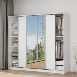 OTTO home Kleiderschrank »Trento Schlafzimmerschrank mit Premium Ausstattung &Schiebetüren« Leichtgängige Schiebetüren mit Softclose und tolle Innenaussatttung