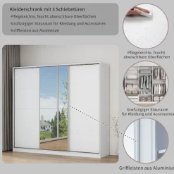OTTO home Kleiderschrank »Trento Schlafzimmerschrank mit Premium Ausstattung &Schiebetüren« Leichtgängige Schiebetüren mit Softclose und tolle Innenaussatttung