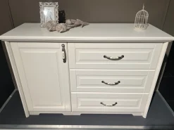 OTTO home Kombikommode »Evergreen, Maße: B/T/H 131/48/88cm, Soft-Close-Funktion« 1-türig und 3 Schubladen,im klassischen Landhausstil,FSC-zertifiziert,hochwertige UV Lackierung