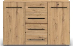 OTTO home Kombikommode »Highboard Sideboard Schubladenkommode Kommode Schlafzimmer AVOLA« Breite 120 cm inkl. SOFT-CLOSE-FUNKTION mit Dekorfront,vier große Schubladen und 2 Türen, mit 4 Einlegeböden MADE IN GERMANY