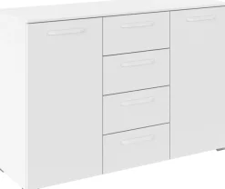 OTTO home Kombikommode »Kommode Sideboard Schubladenkommode Schlafzimmerkommode OTELI« Breite 120 cm inkl. SOFT-CLOSE-FUNKTION, mit moderner Dekor-Front,vier große Schubladen und 2 Türen, mit 4 Einlegeböden MADE IN GERMANY
