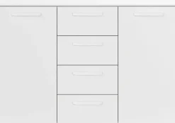 OTTO home Kombikommode »Kommode Sideboard Schubladenkommode Schlafzimmerkommode OTELI« Breite 120 cm inkl. SOFT-CLOSE-FUNKTION, mit moderner Dekor-Front,vier große Schubladen und 2 Türen, mit 4 Einlegeböden MADE IN GERMANY