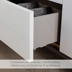 OTTO home Kombikommode »Kommode Sideboard Schubladenkommode Schlafzimmerkommode OTELI« Breite 120 cm inkl. SOFT-CLOSE-FUNKTION, mit moderner Dekor-Front,vier große Schubladen und 2 Türen, mit 4 Einlegeböden MADE IN GERMANY