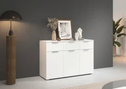 OTTO home Kombikommode »Kommode Sideboard Schubladenkommode Schlafzimmerkommode CORTONA« Breite 120 cm inkl. SOFT-CLOSE-FUNKTION, mit moderner Dekor-Front,mit 3 Schubladen und 3 verstellbaren Einlegeboden MADE IN GERMANY