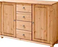 OTTO home Kombikommode »Tessin; Buffetunterschrank, klassischer Landhausstil« aus massiver, FSC®-zertifizierter Kiefer, 128cm breit