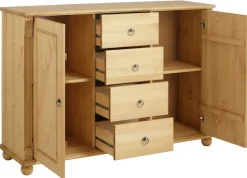 OTTO home Kombikommode »Tessin; Buffetunterschrank, klassischer Landhausstil« aus massiver, FSC®-zertifizierter Kiefer, 128cm breit