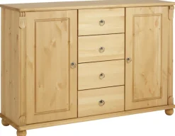 OTTO home Kombikommode »Tessin; Buffetunterschrank, klassischer Landhausstil« aus massiver, FSC®-zertifizierter Kiefer, 128cm breit