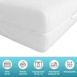 OTTO home Komfortschaummatratze »NEUHEIT, PREMIUM Lasse, Matratze 90x200 cm & weitere Größen« 28 cm hoch 1 Stk. tlg. H2-H4, ergonomisch, atmungsaktiv, langlebige Qualität