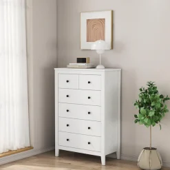 OTTO home Kommode »Avelin« Melaminoberfläche, schwarze Metallgriffe, Breite 80 cm