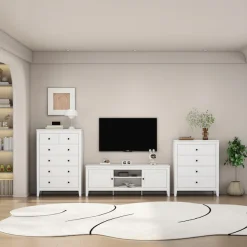 OTTO home Kommode »Avelin« Melaminoberfläche, schwarze Metallgriffe, Breite 80 cm