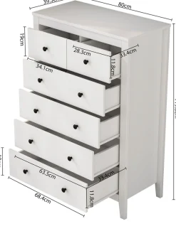 OTTO home Kommode »Avelin« Melaminoberfläche, schwarze Metallgriffe, Breite 80 cm