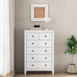 OTTO home Kommode »Avelin« Melaminoberfläche, schwarze Metallgriffe, Breite 80 cm