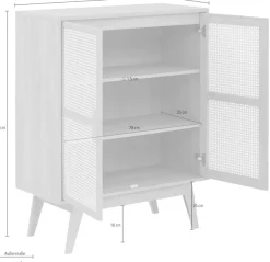 OTTO home Kommode »Bridget Highboard« Kommode, feste und verstellbare Einlegeböden, Breite 87cm, Höhe 110cm