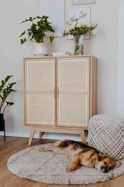 OTTO home Kommode »Bridget Highboard« Kommode, feste und verstellbare Einlegeböden, Breite 87cm, Höhe 110cm