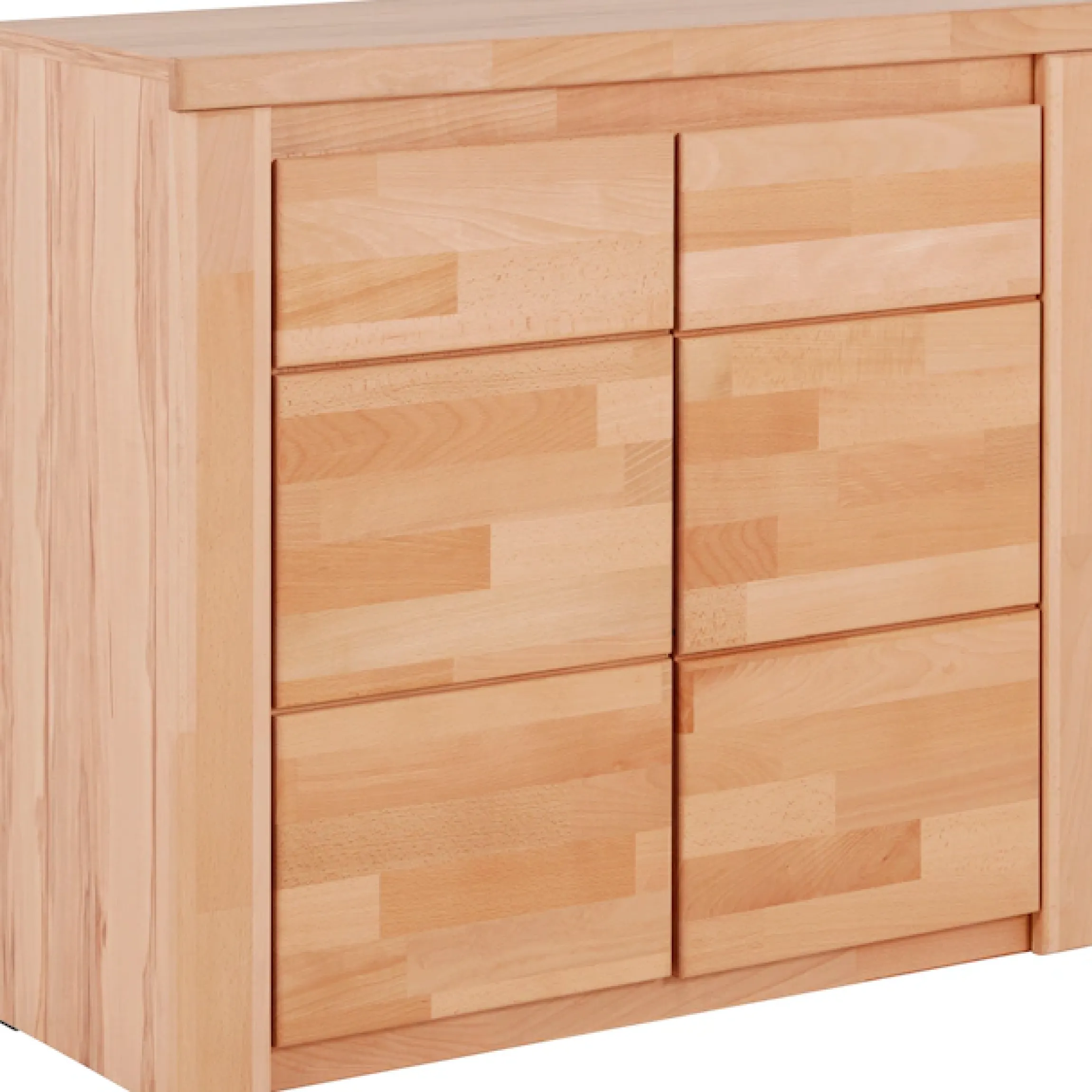 OTTO home Kommode »Burano,90cm breit,35 cm tief, Fronten Massivholz« Holz massiv, Holzwerkstoff,2 Türen,2 breite Fächer