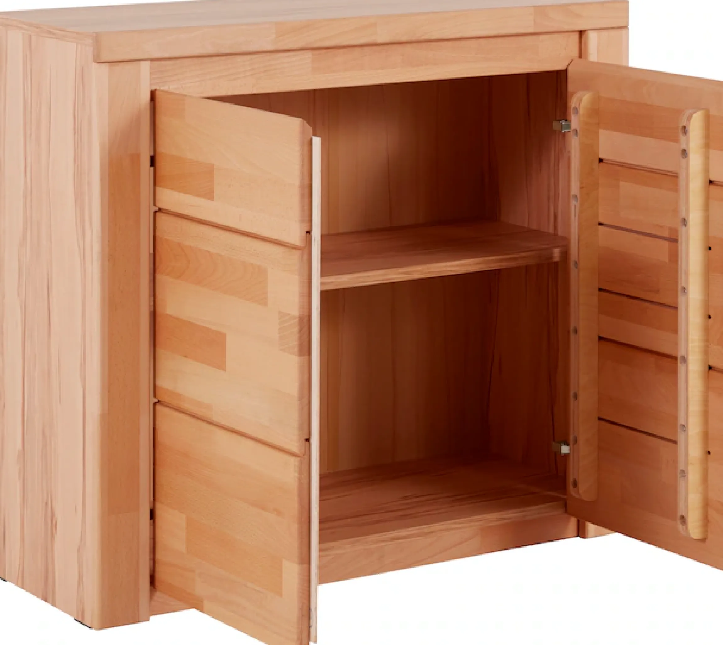 OTTO home Kommode »Burano,90cm breit,35 cm tief, Fronten Massivholz« Holz massiv, Holzwerkstoff,2 Türen,2 breite Fächer