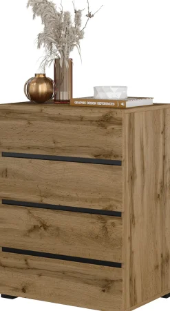 OTTO home Kommode »Cross,Breite 60 cm, moderne grifflose Sideboard,4 Schubkästen« Schubladenschrank mit viel Stauraum, Flur Highboard