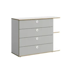OTTO home Kommode »ELLEETE Schrank mit 4 Schubladen und 2 offene Fächer, Breite 116 cm« Sideboard mit viel Stauraum, Maße B/T/H: 116/42/82,7 cm