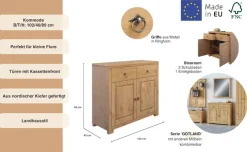 OTTO home Kommode »Gotland« aus massiver Kiefer, mit 2 Schubladen, FSC®, Breite 102 cm