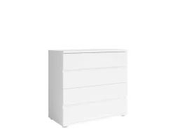 OTTO home Kommode »Greeti Sideboard mit 4 Schubladen, Maße B/T/H: 91,2/42/84,3 cm« Schubladenschrank mit viel Stauraum, weiß matt, Breite 91,2 cm