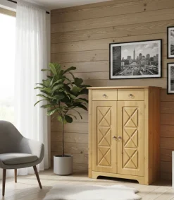 OTTO home Kommode »Hugo« B/T/H: 74/38/100 cm,aus massiver Kiefer, Breite 74 cm,2 Schubladen, FSC® zertifiziert