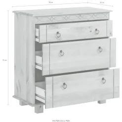 OTTO home Kommode »Indra Sideboard« B/T/H: 74/35/75 cm,75 cm breit, aus massiver Kiefer, FSC®-zertifiziert